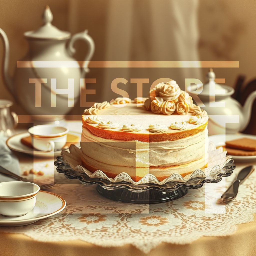 【イラスト素材】ビンテージのケーキ