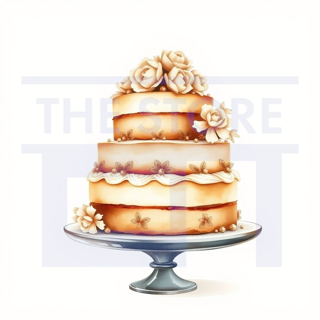 【イラスト素材】ビンテージのケーキ