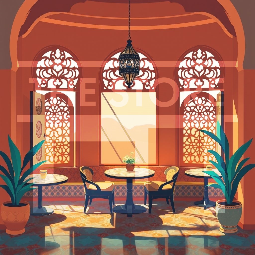 【イラスト素材】カフェ