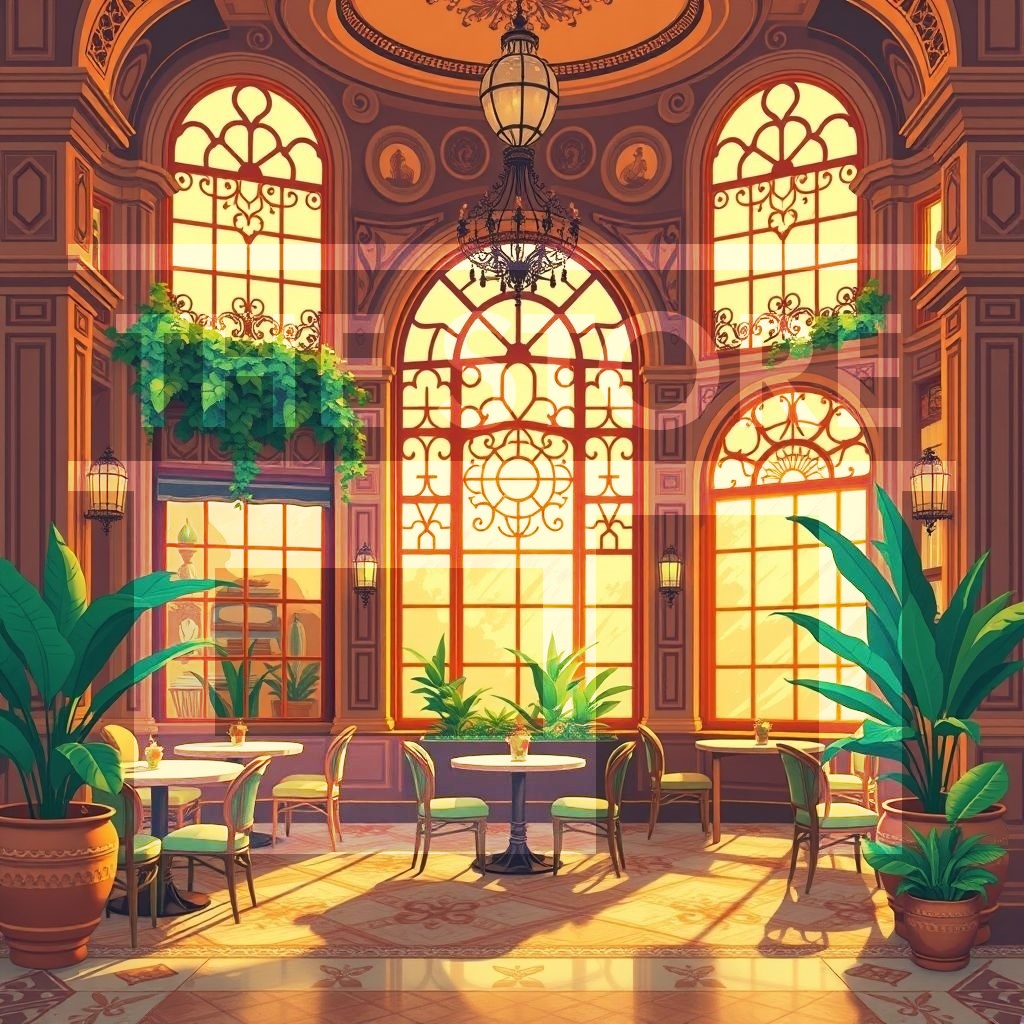 【イラスト素材】カフェ