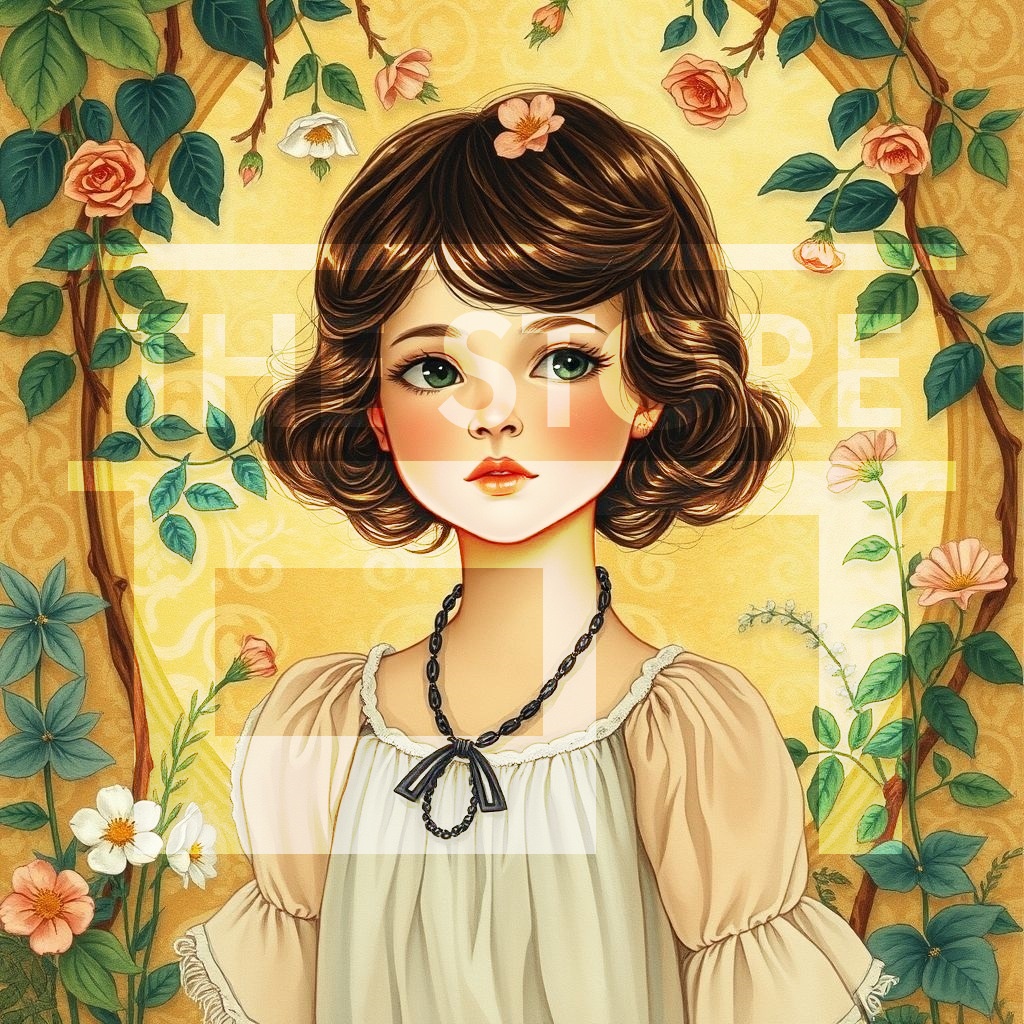 【イラスト素材】ビンテージ子供のイラスト2