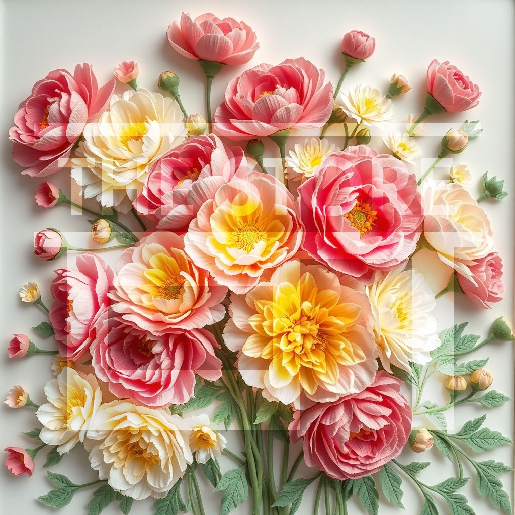 【イラスト素材】色々な花