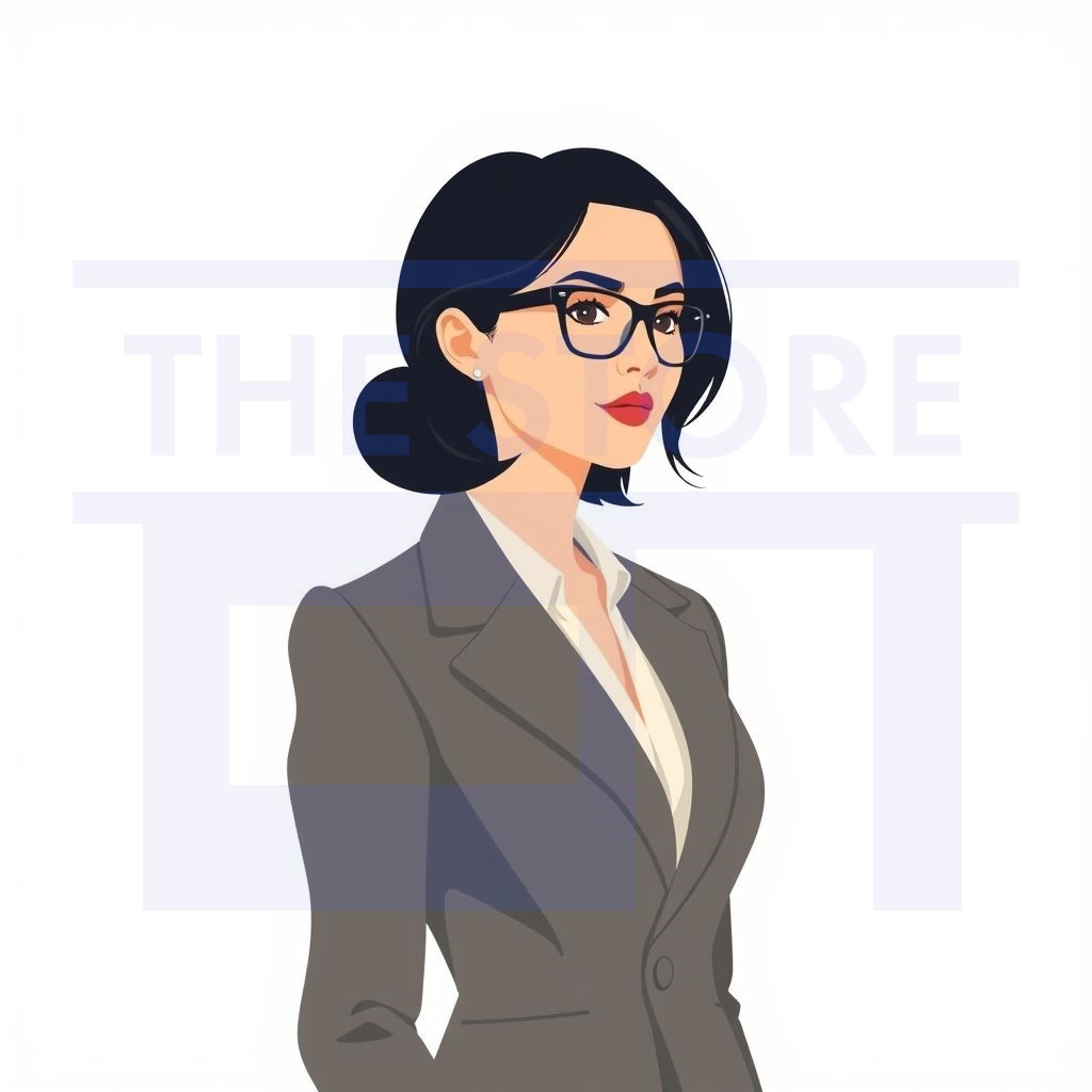 【イラスト素材】女性会社員2