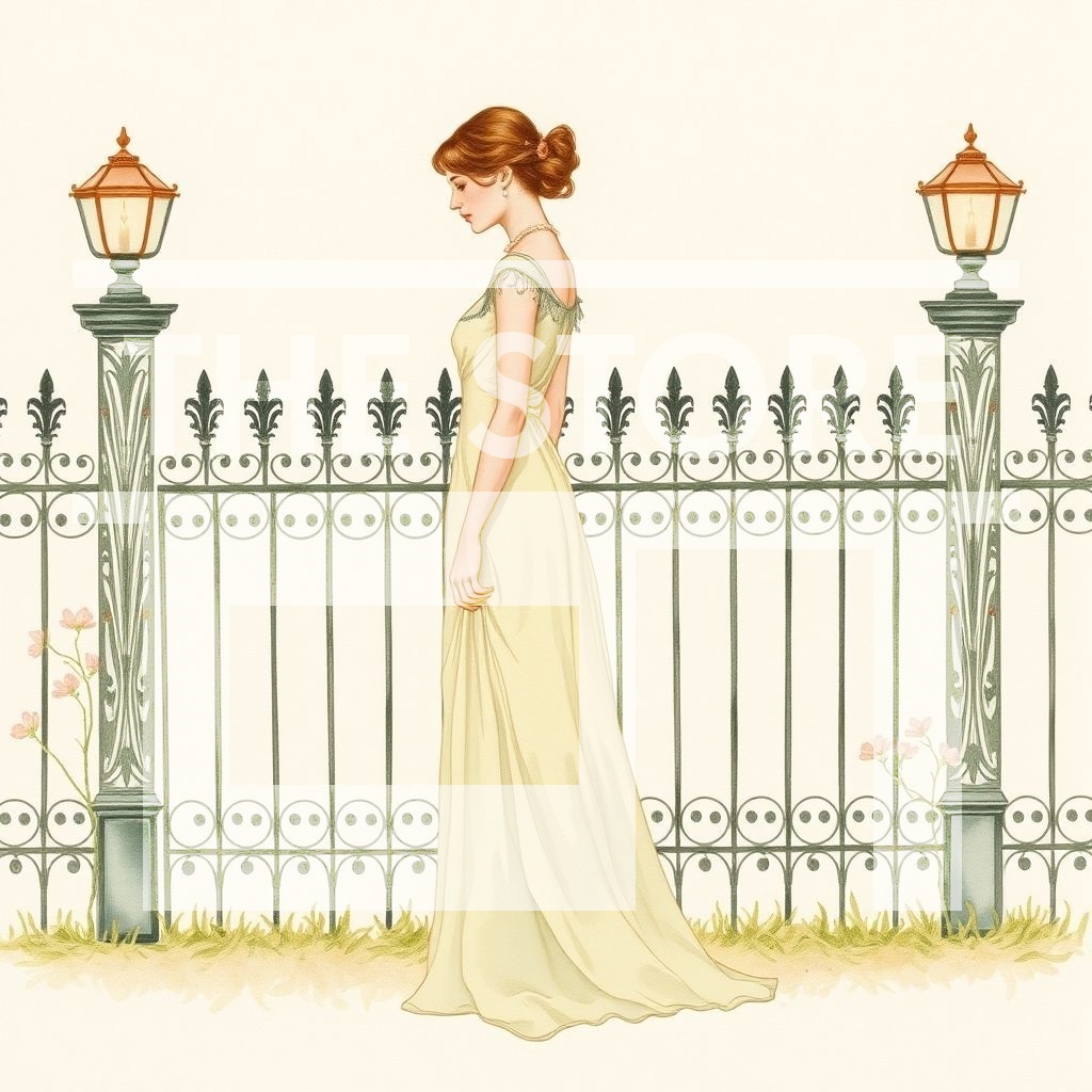 【イラスト素材】ドレスの女性2