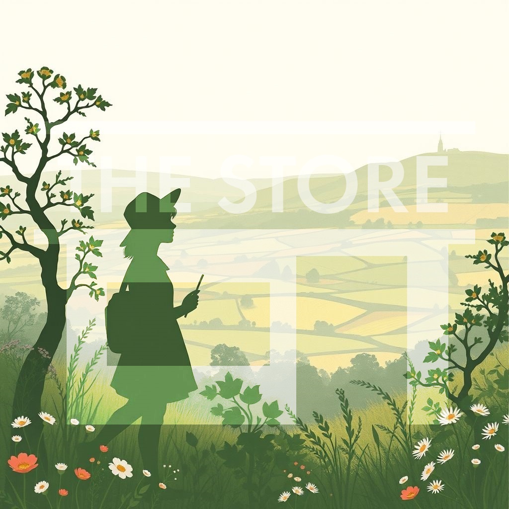 【イラスト素材】観光する人