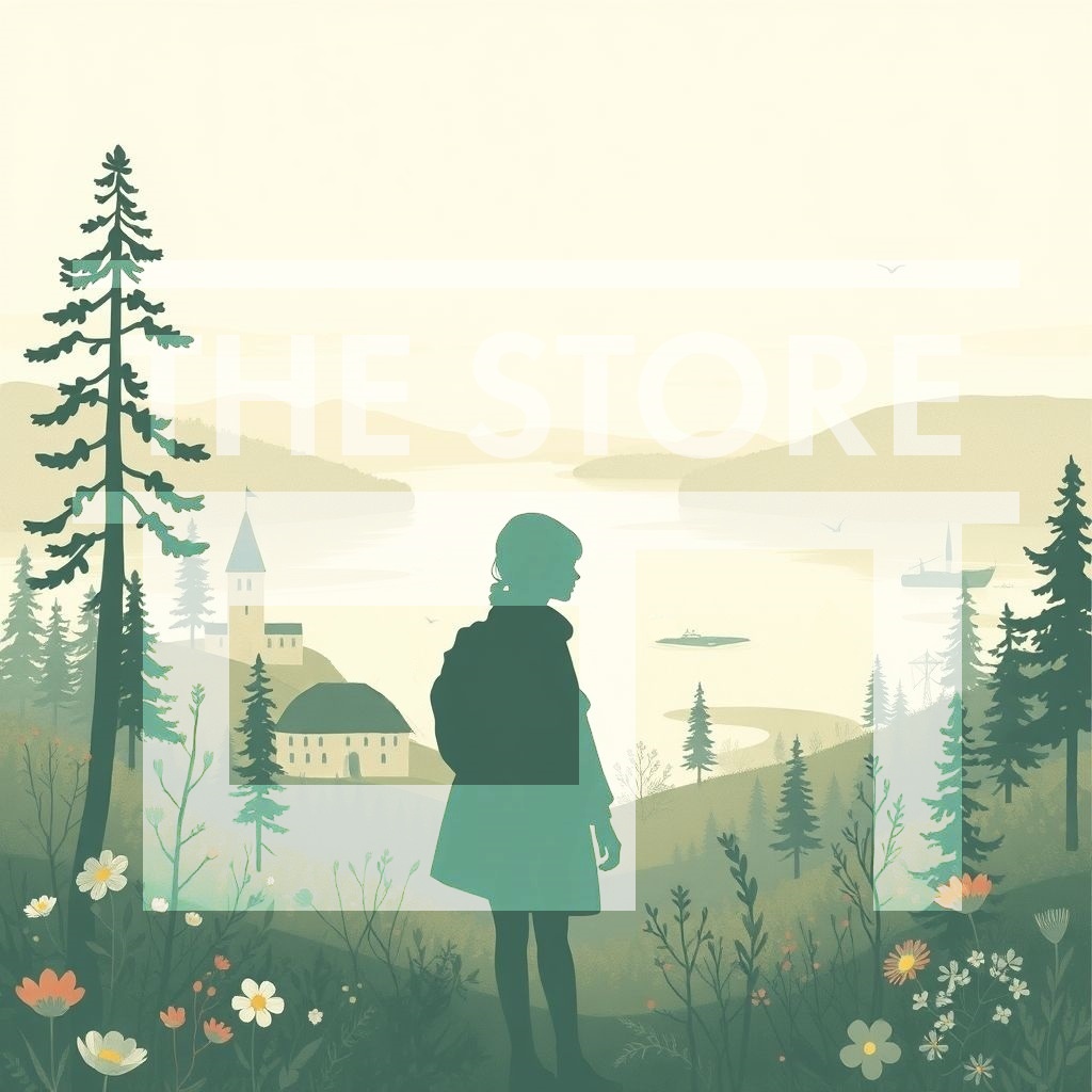【イラスト素材】観光する人