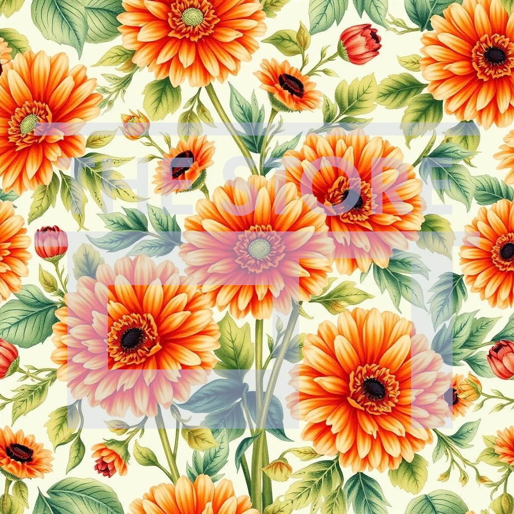 【イラスト素材】花柄
