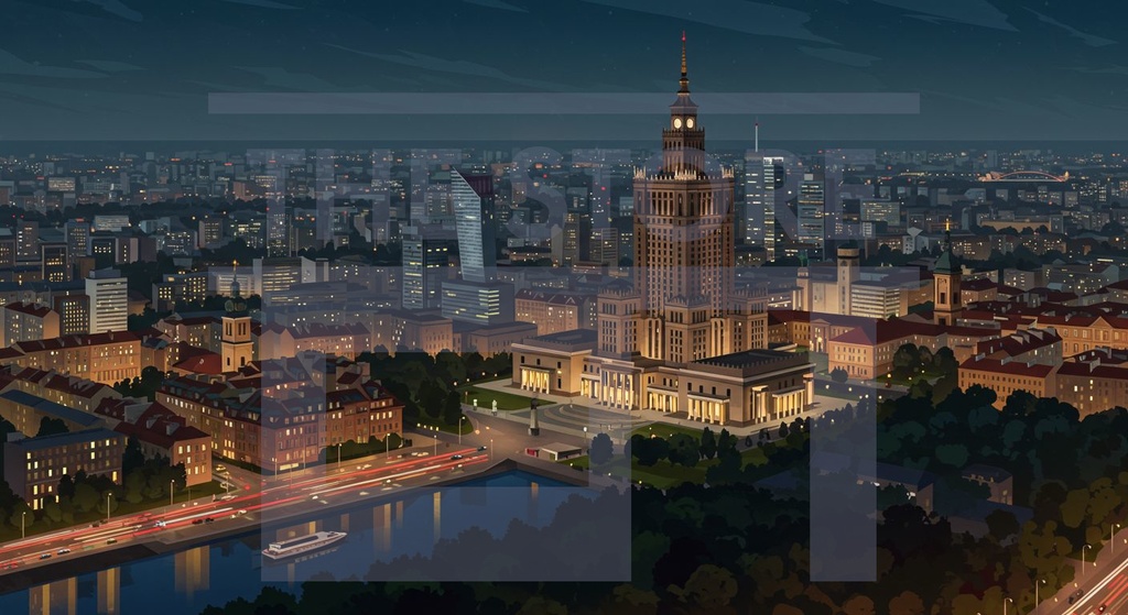 【イラスト素材】世界の街の夜景