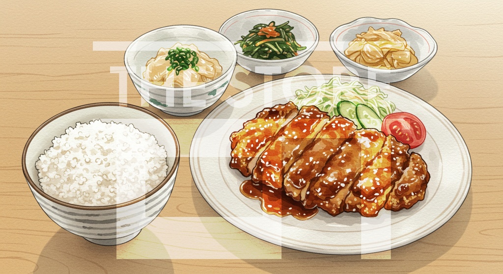 【イラスト素材】定食