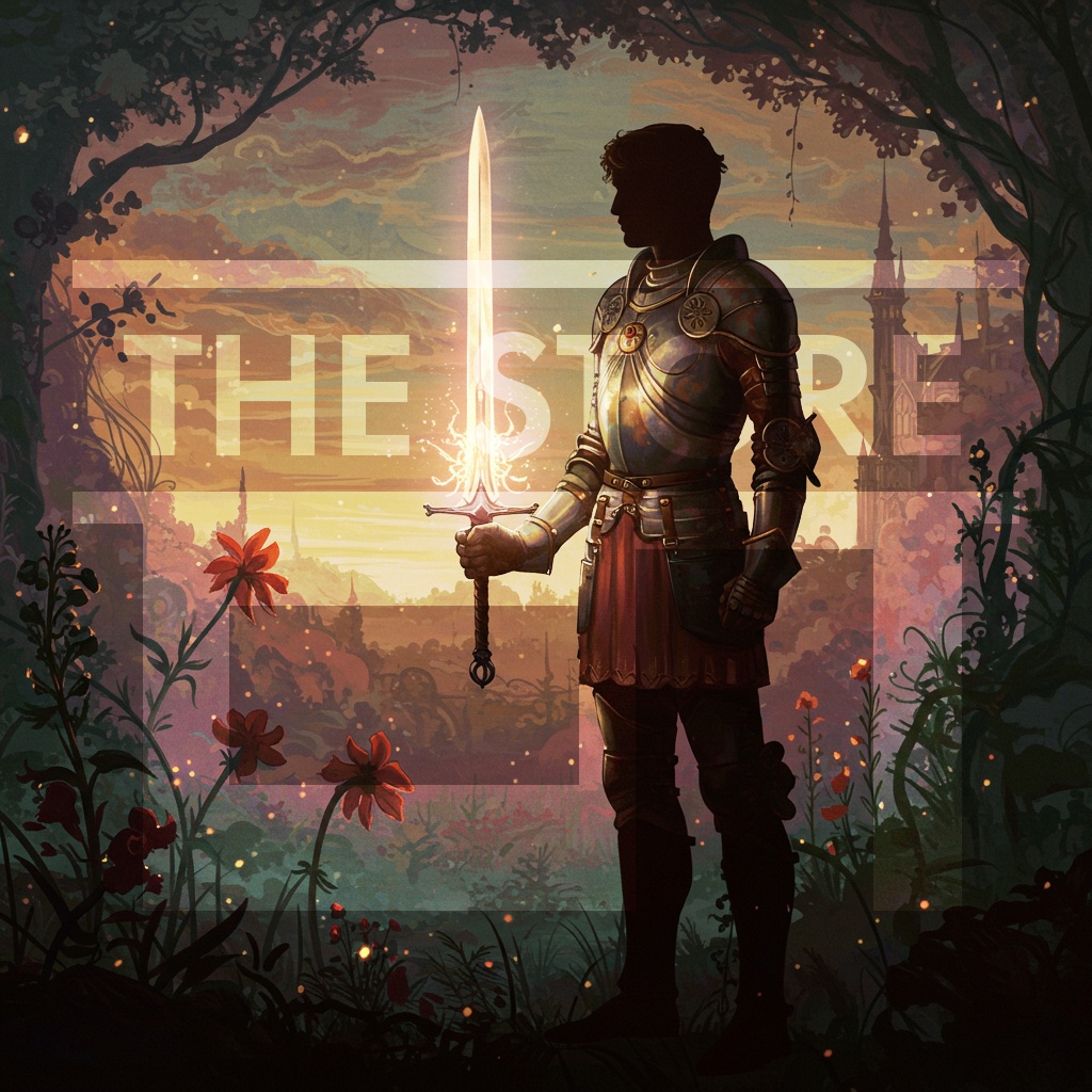 【イラスト素材】ファンタジー風のシルエット