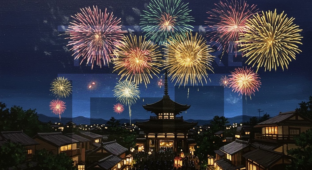 【イラスト素材】日本の花火