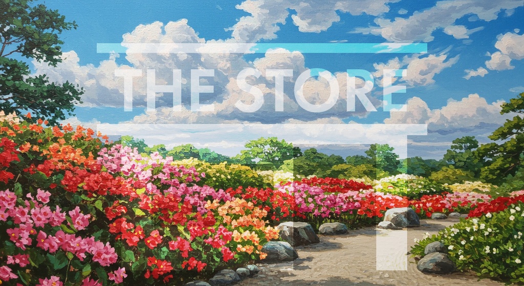 【イラスト素材】夏の花の油絵