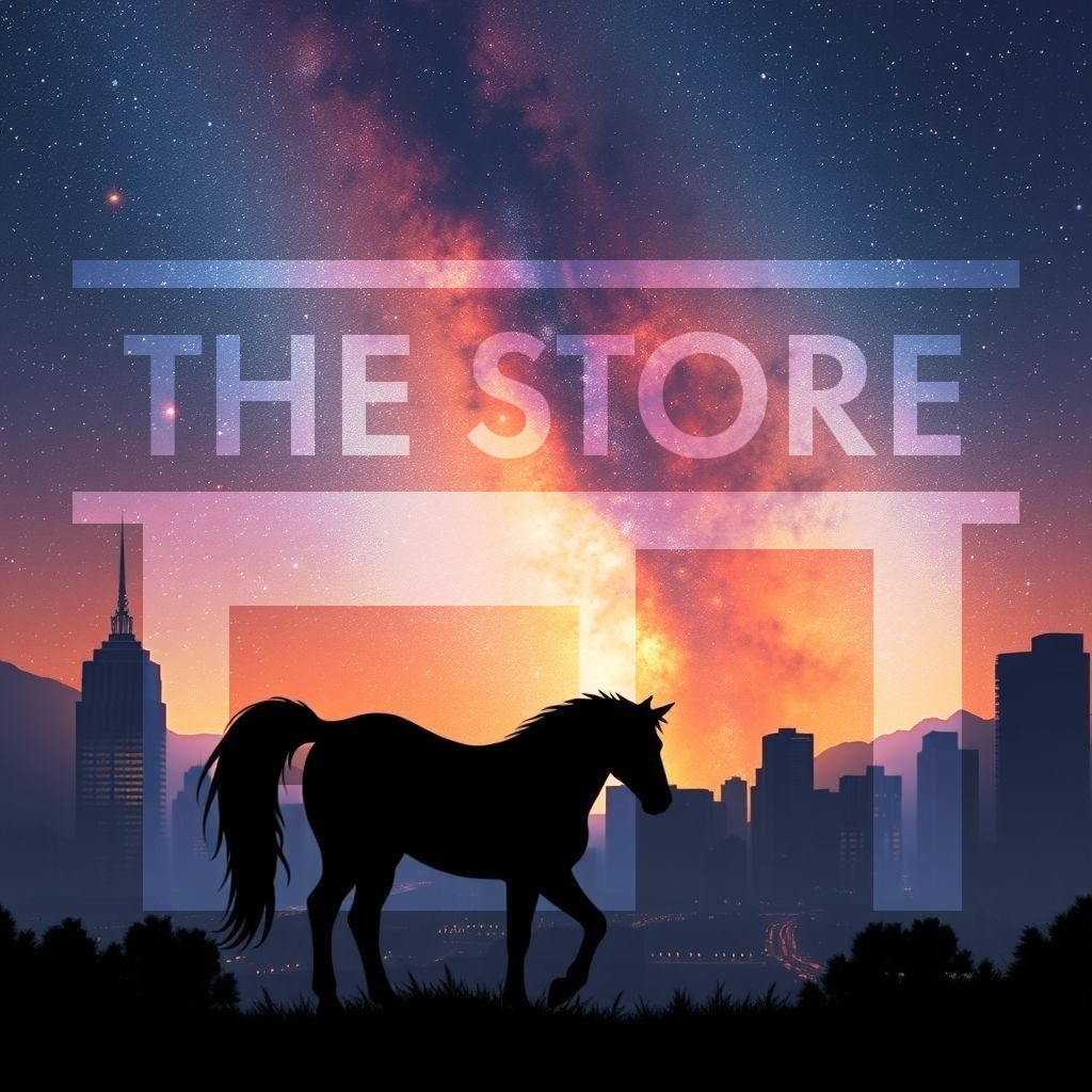 【イラスト素材】夜空と風景1