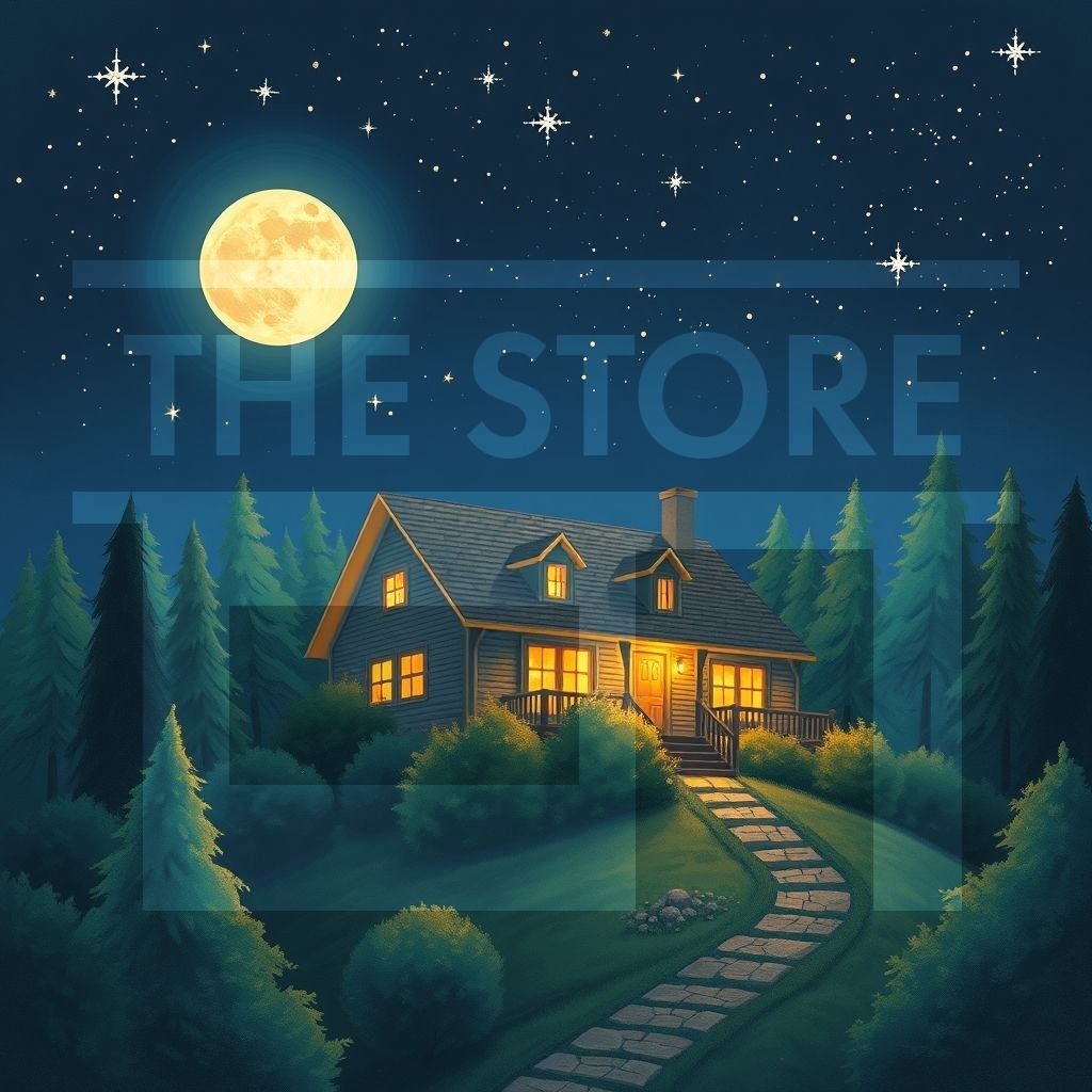 【イラスト素材】夜空と風景1