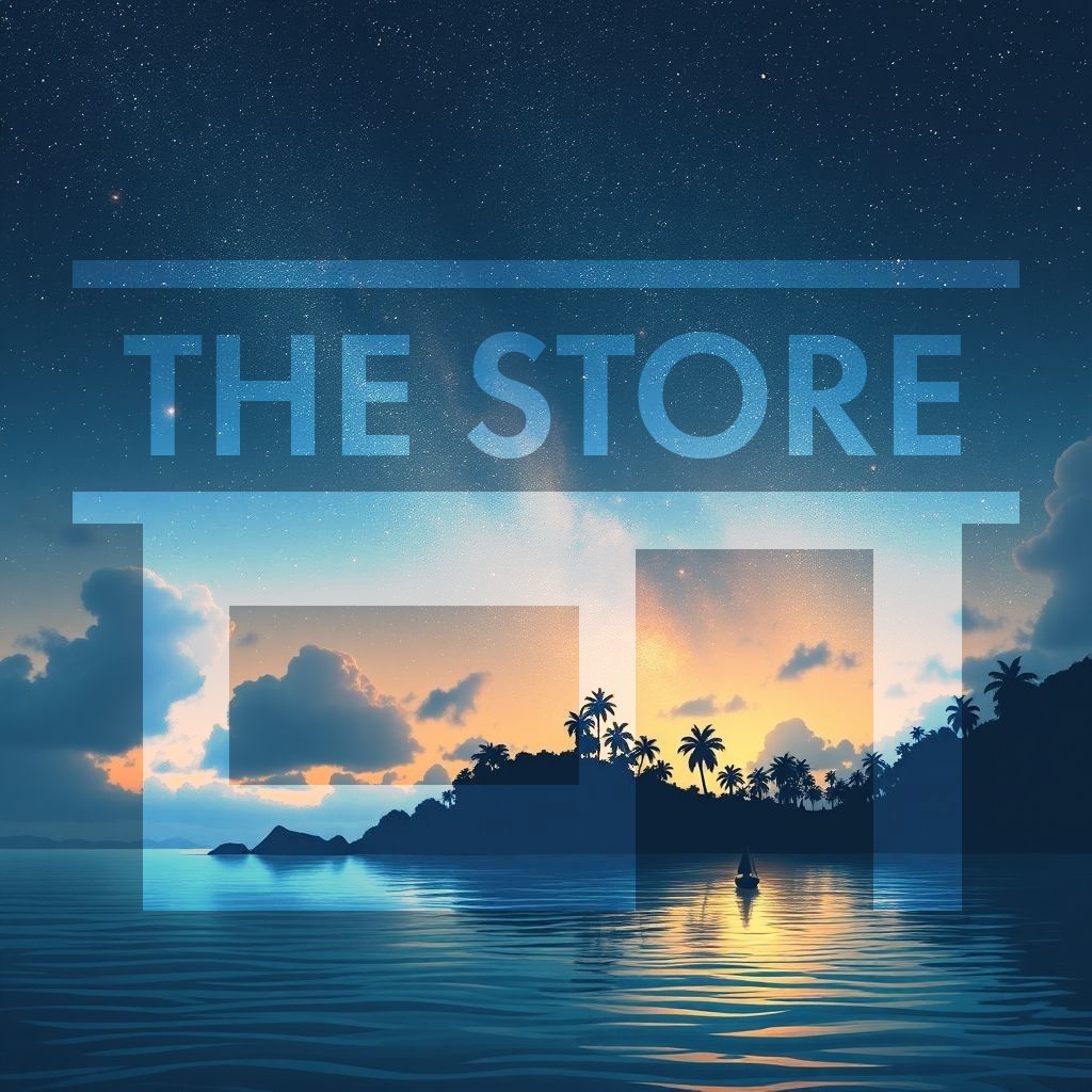 【イラスト素材】夜空と風景1