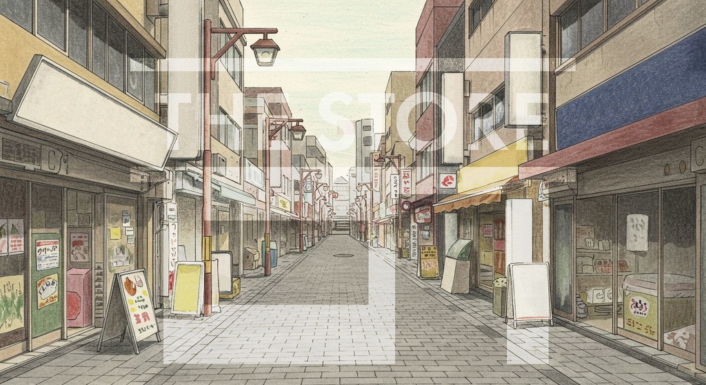 【イラスト素材】街の風景