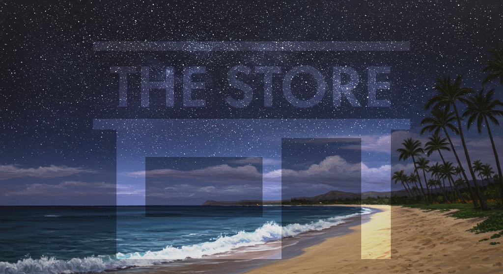 【イラスト素材】油絵の海岸