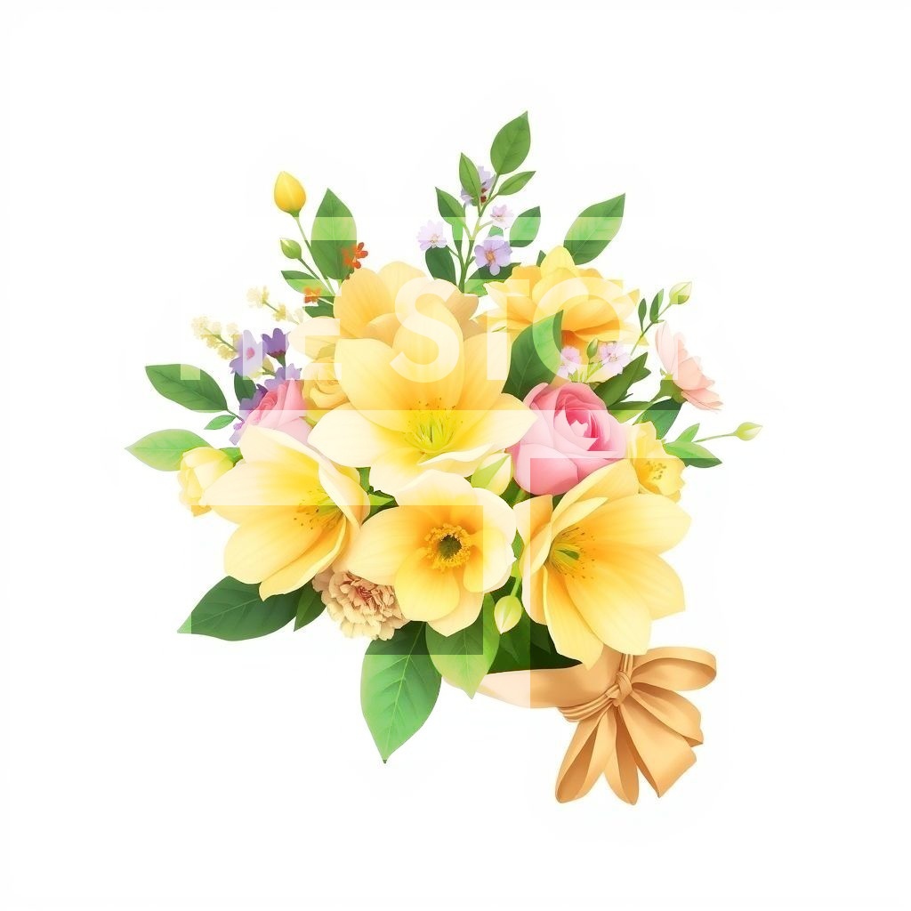 【イラスト素材】花束