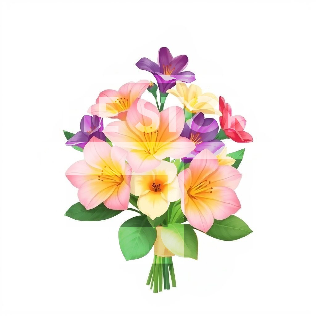 【イラスト素材】花束