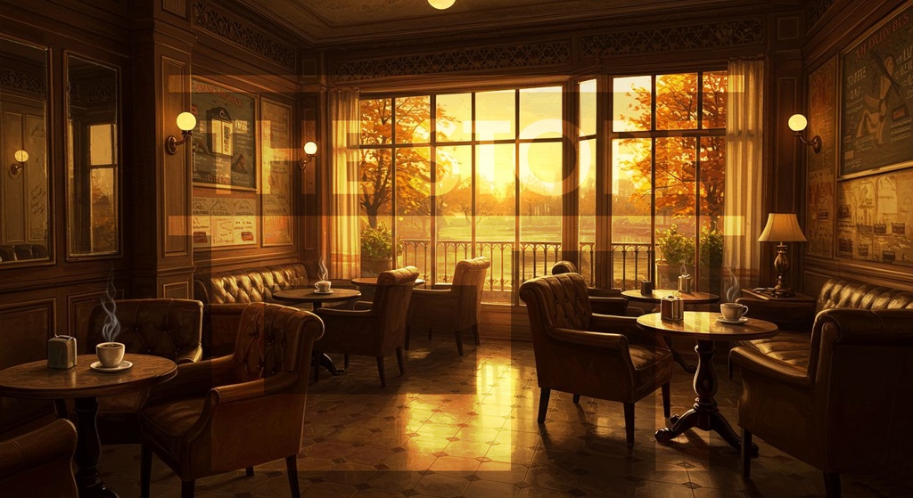 【イラスト素材】いろいろな画風のカフェ