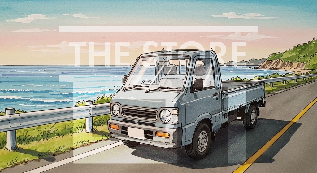 【イラスト素材】軽トラのイラスト