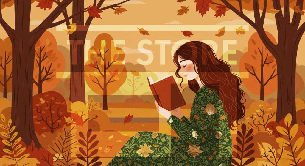 【イラスト素材】秋と読書