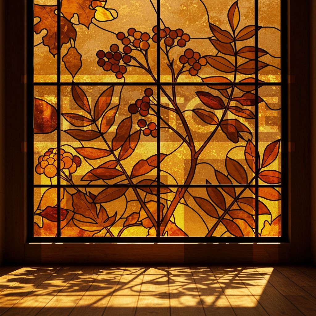 【イラスト素材】秋の模様とイラスト