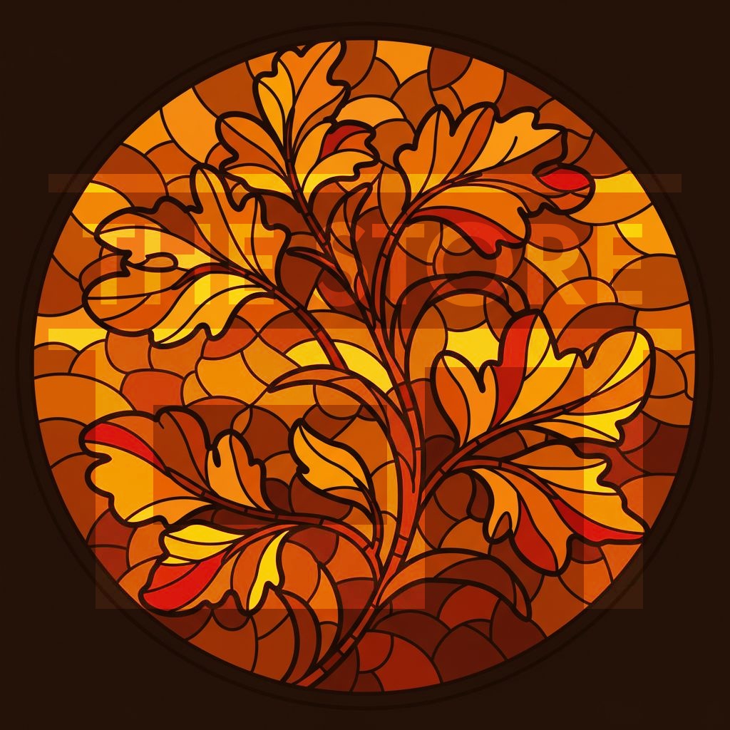 【イラスト素材】秋の模様とイラスト