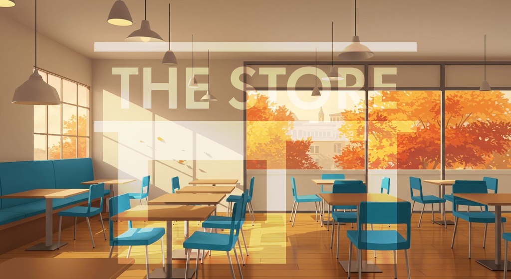 【イラスト素材】秋のレストラン