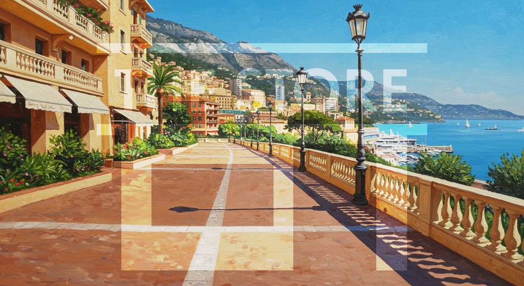 【イラスト素材】モナコの風景