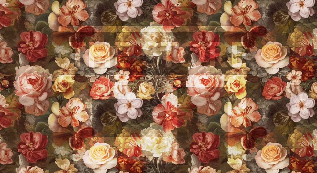 【イラスト素材】色々な画風の花模様