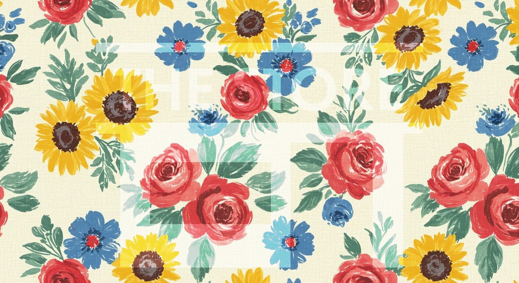 【イラスト素材】色々な画風の花模様