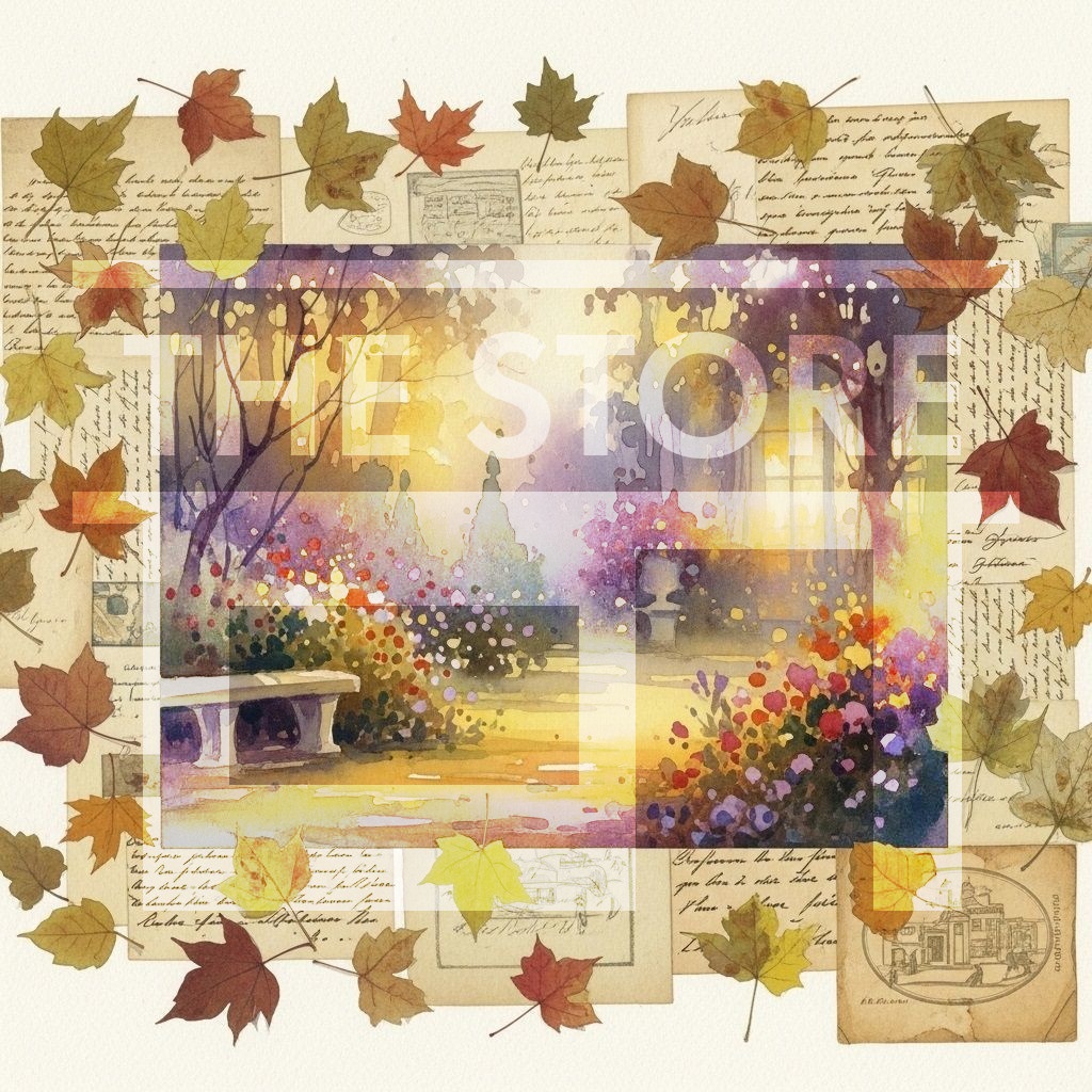 【イラスト素材】秋の水彩風イラスト