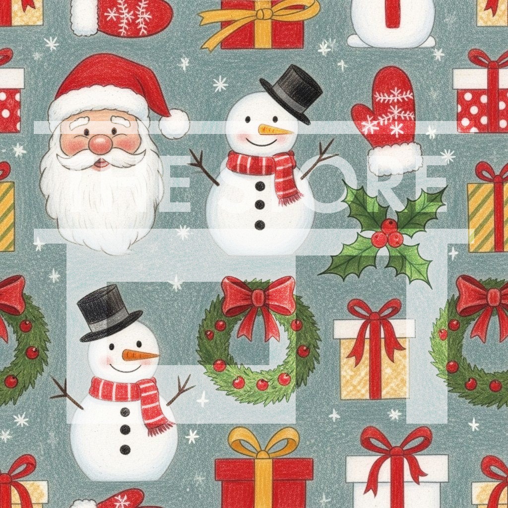 【イラスト素材】いろいろな画風のクリスマス模様のイラスト