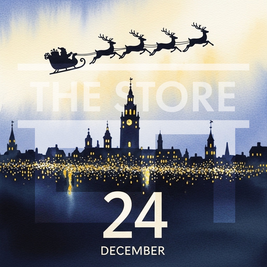 【イラスト素材】クリスマスアドベントカレンダー