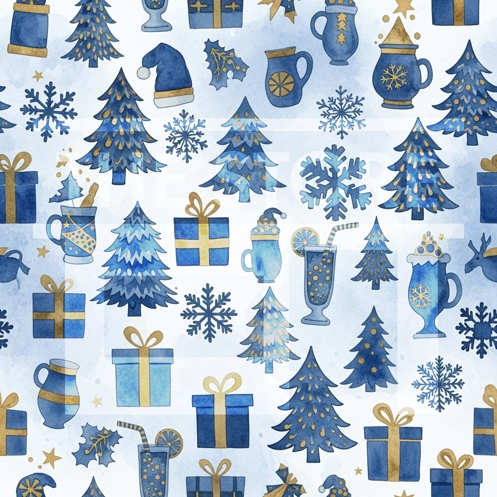 【イラスト素材】いろいろなクリスマス模様のイラスト