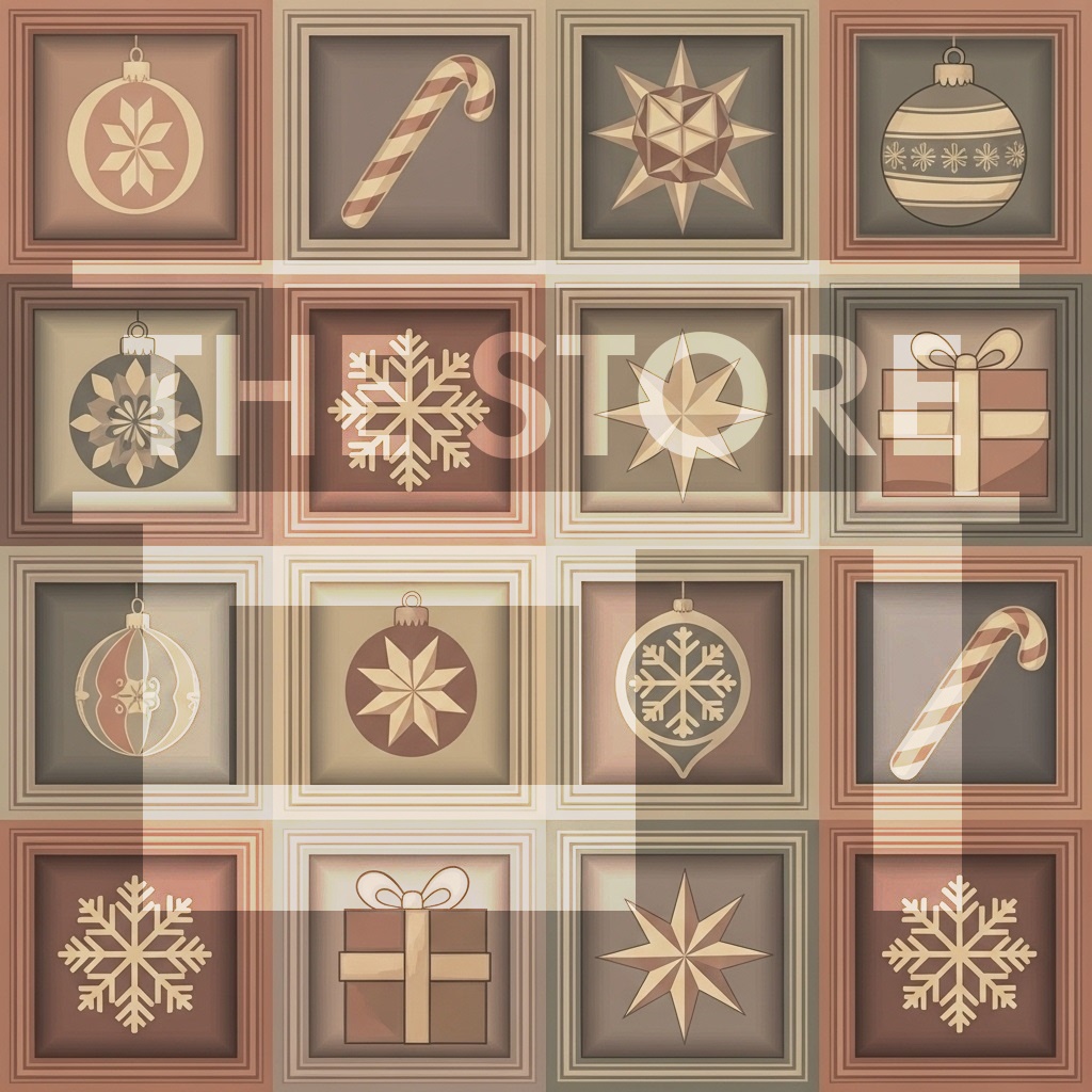 【イラスト素材】いろいろなクリスマス模様のイラスト