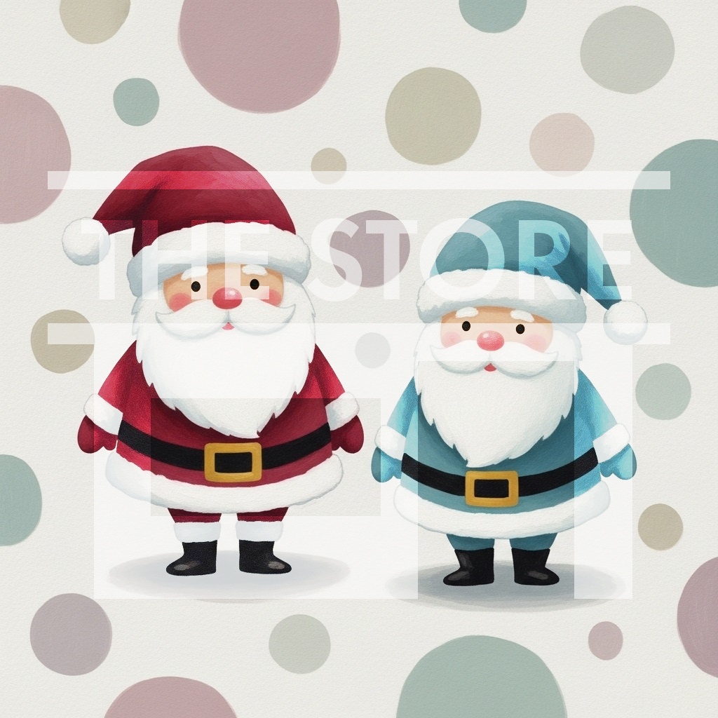 【イラスト素材】双子のサンタ1