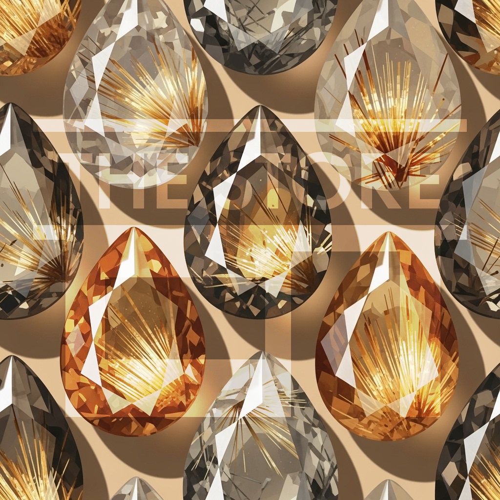 【イラスト素材】宝石のデザインペーパー