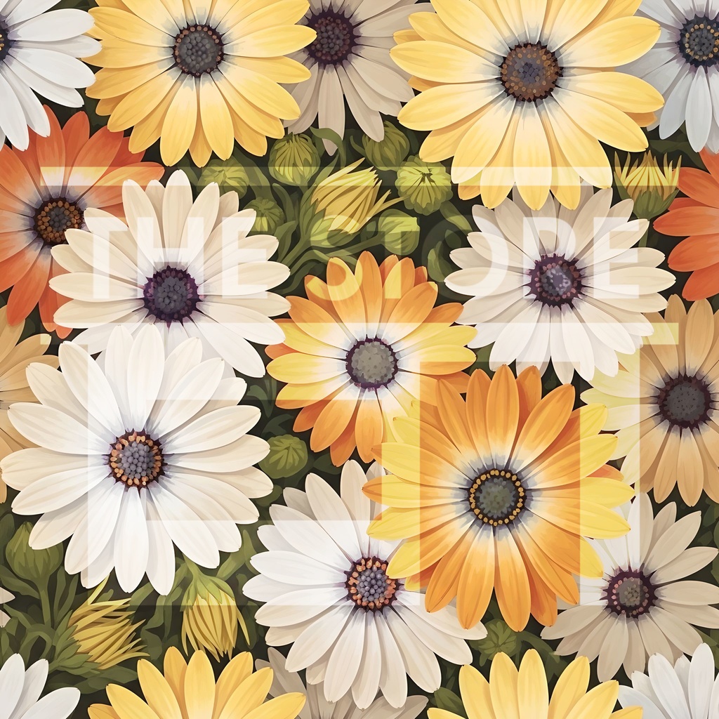 【イラスト素材】冬の花柄