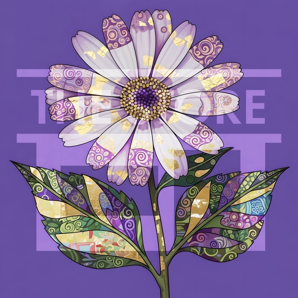 【イラスト素材】冬の花柄