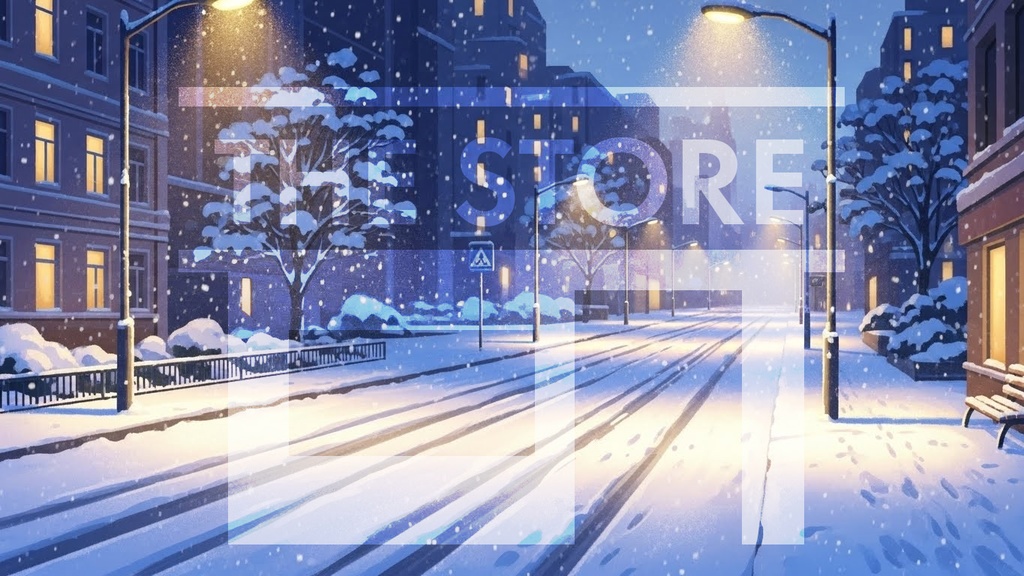 【イラスト素材】冬の景色