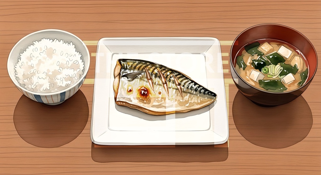 【イラスト素材】定食