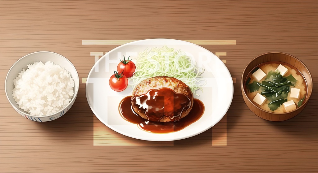 【イラスト素材】定食