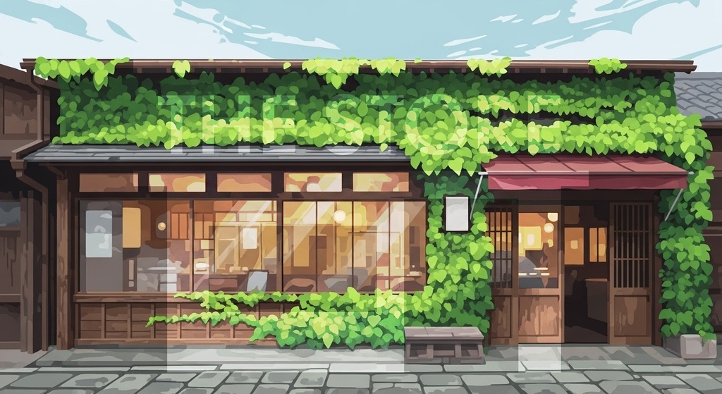 【イラスト素材】いろいろなカフェのイラスト