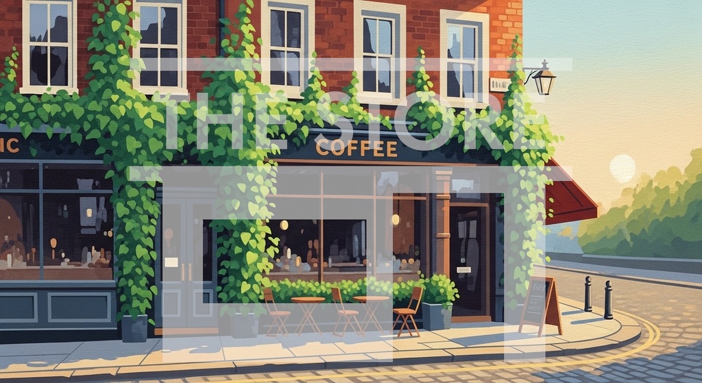 【イラスト素材】いろいろなカフェのイラスト