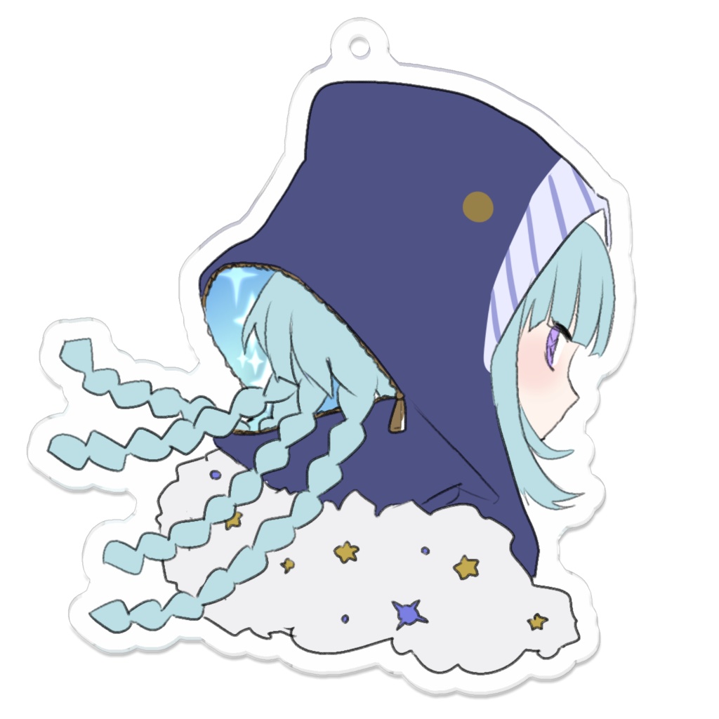 星雲かろんキーホルダー フードver.
