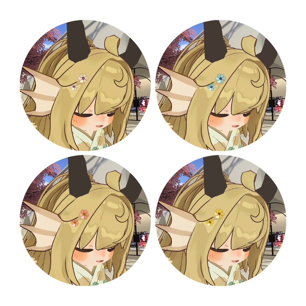 【無料配布】選べる4種の小花アクセ❁【VRChat想定アクセサリー】