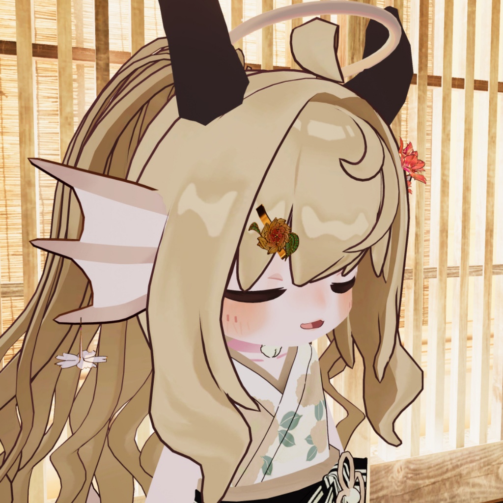 Fall Bloom【VRChat想定髪飾り】