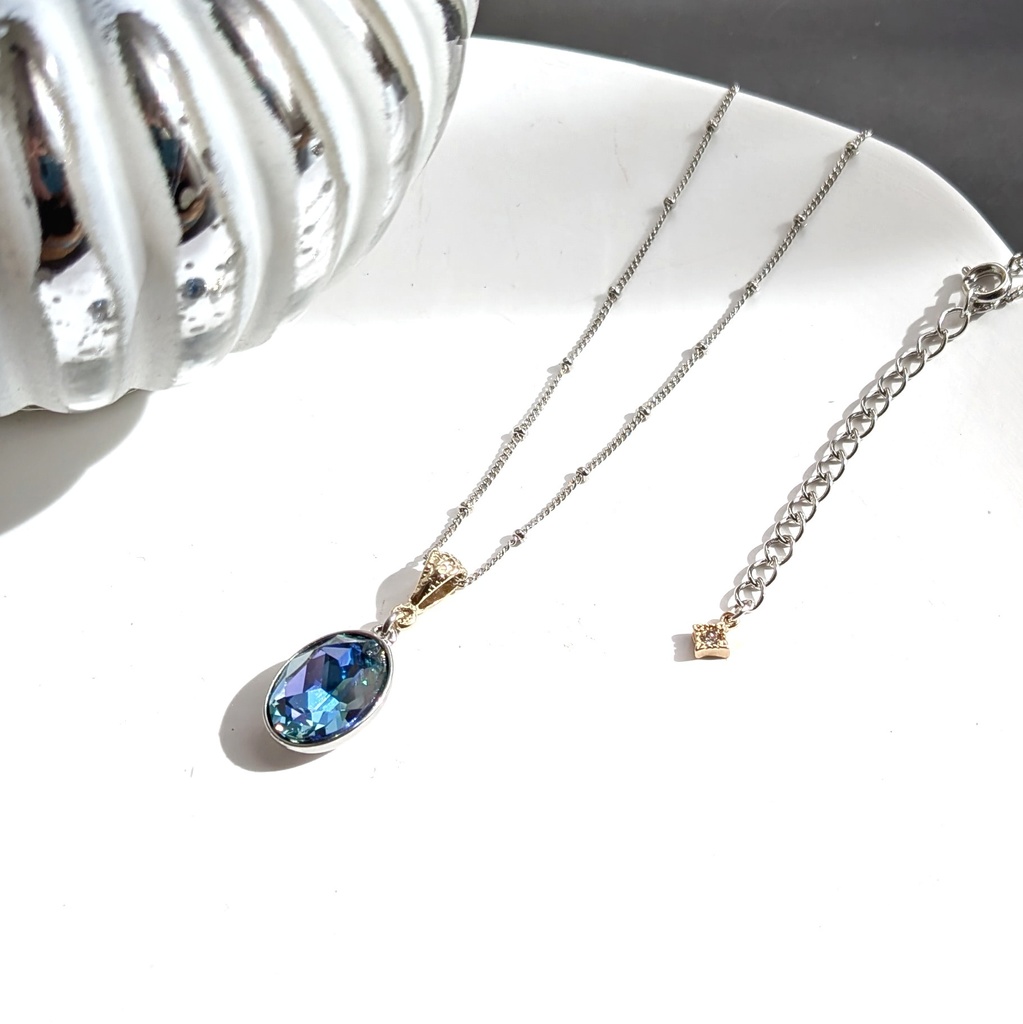 オリジナル グラデーションカラーのガラスネックレス